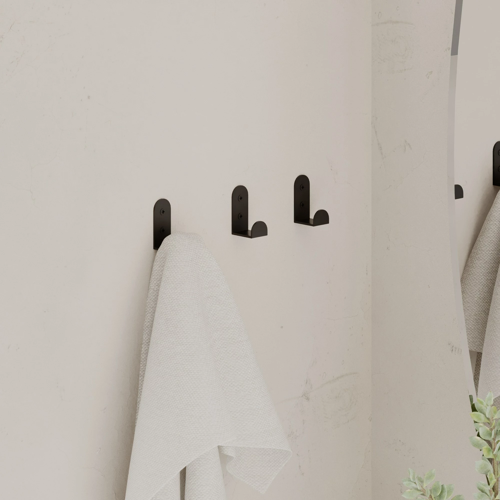 Varëse muri Wallity, metalike, një copë, e zezë