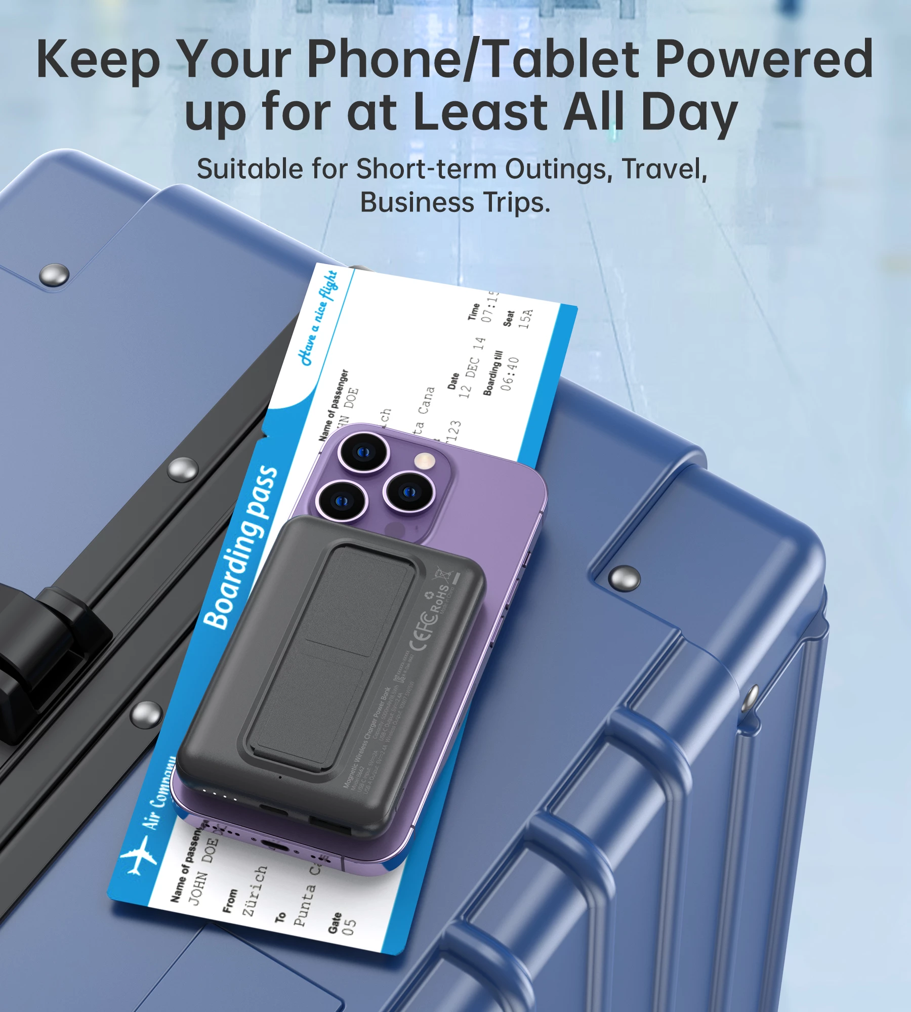 Powerbank Choetech B662, 5000mAh, MagSafe wireless, USB-C/USB-A, e zezë