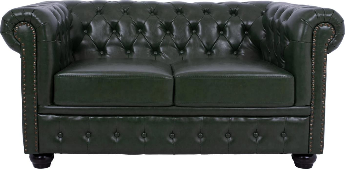 Divan 2 vendesh T.Chesterfield FH3010.08 PU Jeshile Cypress 150x90x72cm