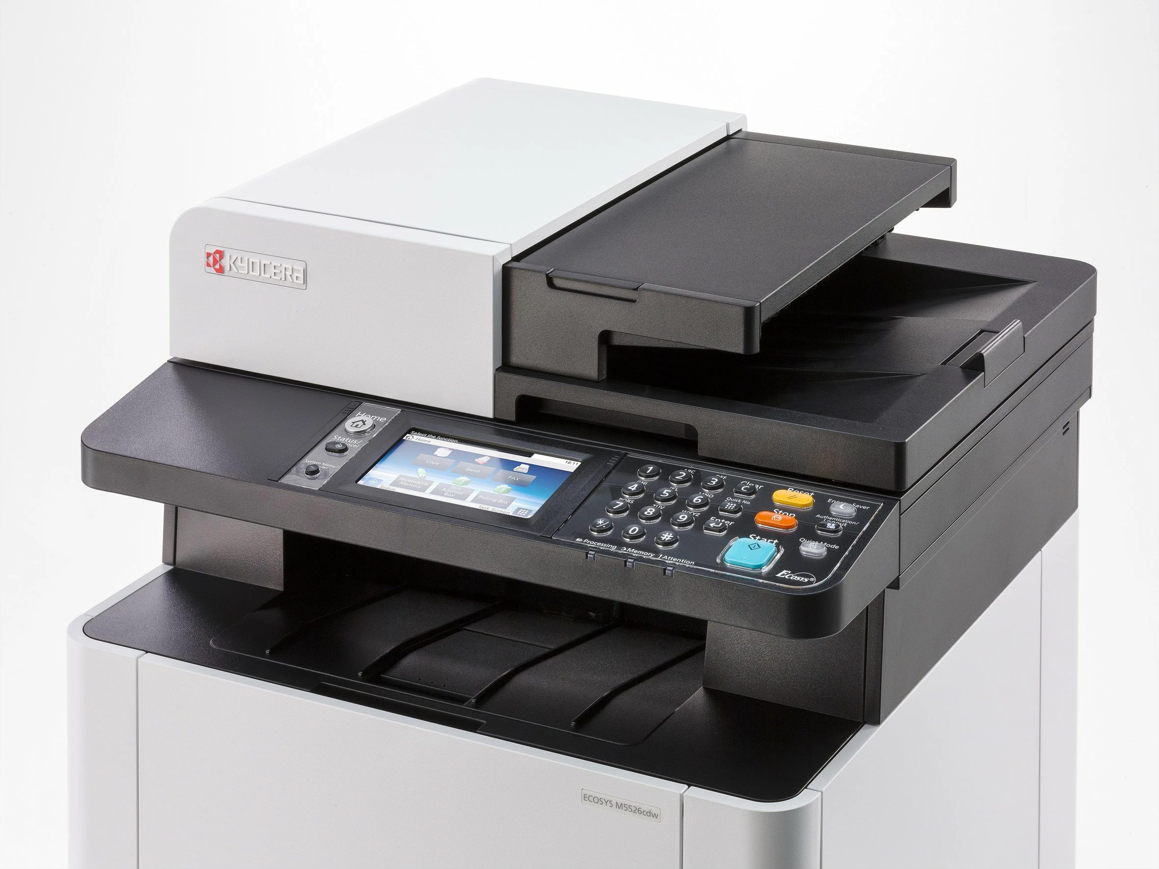 Printer multifunksional Kyocera ECOSYS M5526CDW, duplex, WLAN, ADF, ngjyrë e bardhë
