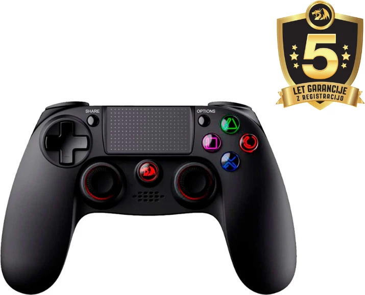 Kontroller lojërash Redragon Juno G818, USB/BT, për PC/PS3/PS4, touchpad, dalje 3.5 mm, i zi