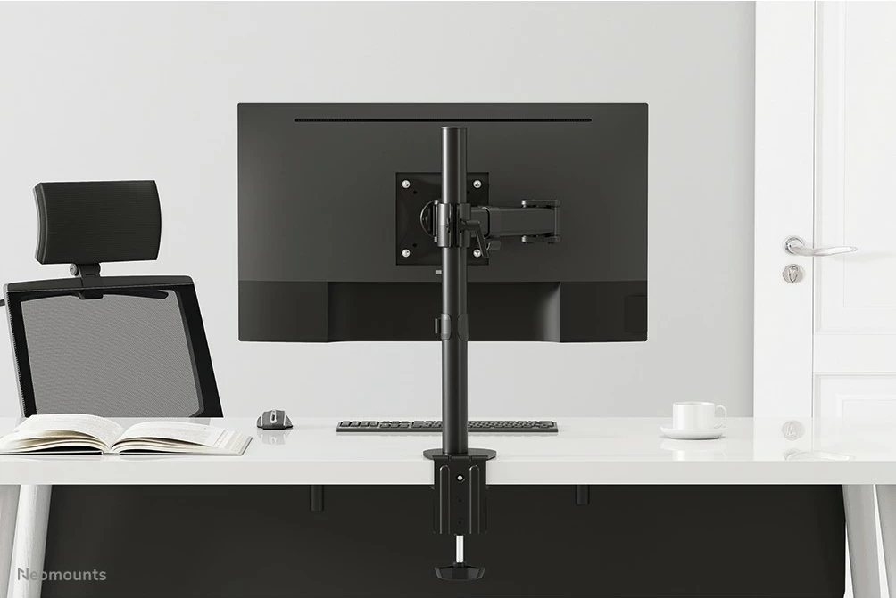 Krah monitori Neomounts NM-D135BLACK, për tavolinë, 10-27 inç, rregullim lartësie, ngjyrë e zezë