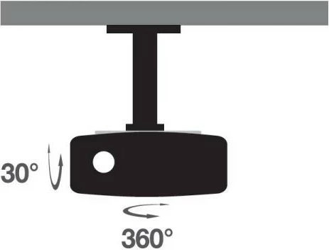 Krah projektori Techly 022274, montim në tavan, 20 cm, 15 kg, i bardhë