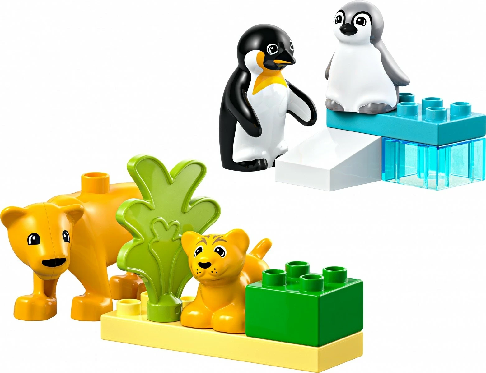Set lodrash LEGO DUPLO 10442 Wild Animal Families: Penguins & Lions, 10 pjesë, për fëmijë 2+