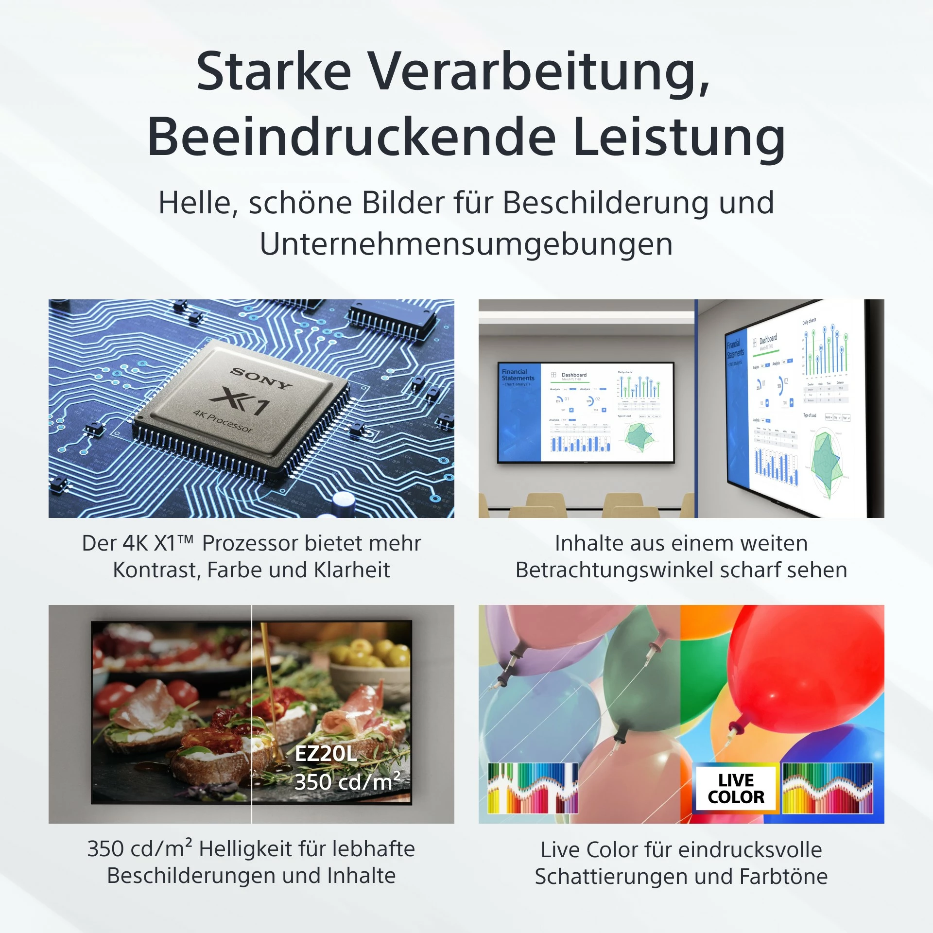 Ekran i madh Sony FW-65EZ20L, 65 inç, 4K Ultra HD, LCD, Android, Wi-Fi