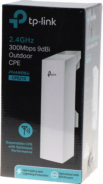Access Point i jashtëm, TP-Link CPE210, 2.4GHz 300Mbps 9dBi, i bardhë