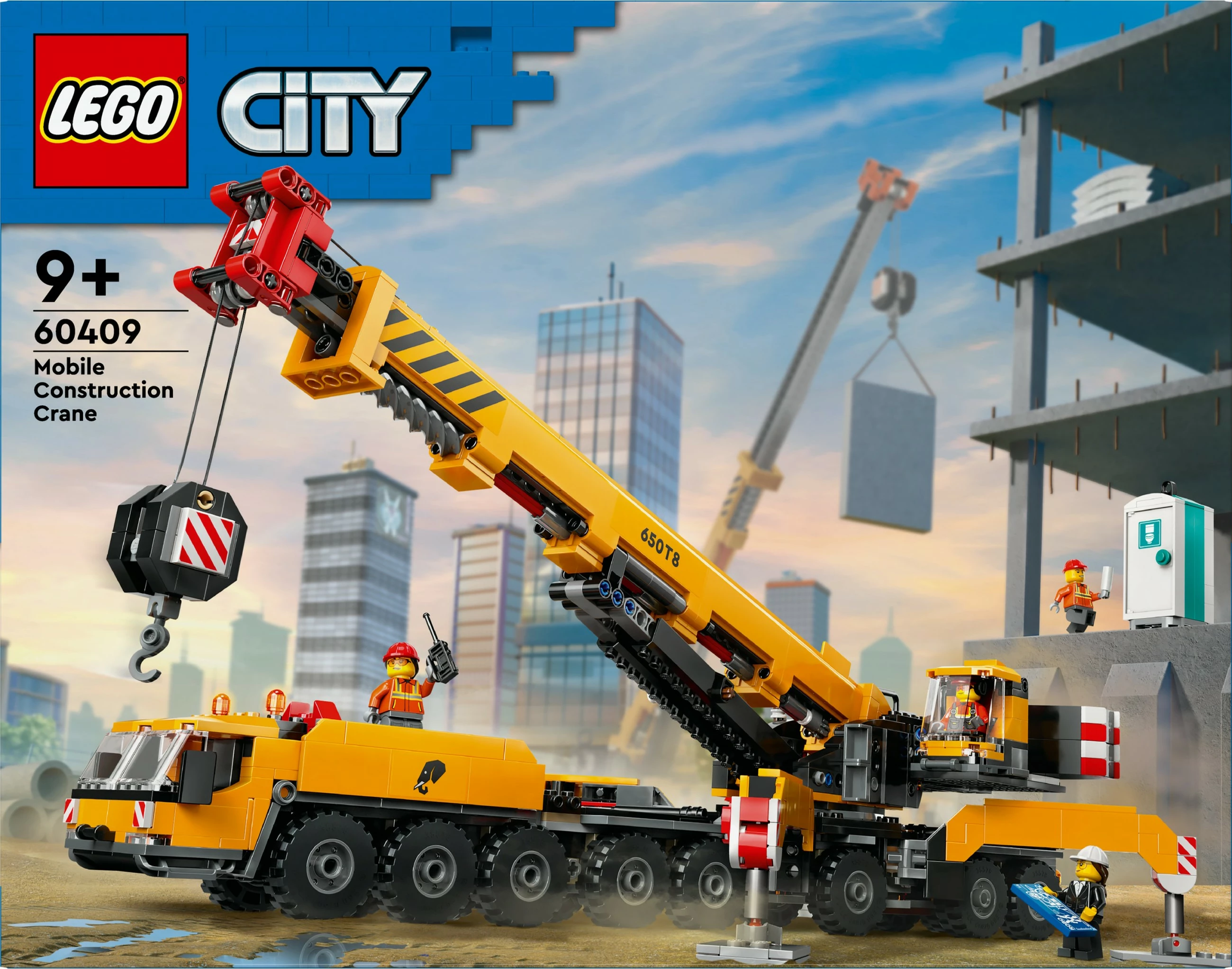 Set ndërtimi LEGO City 60409 vinç ndërtimi mobil, shumëngjyrësh