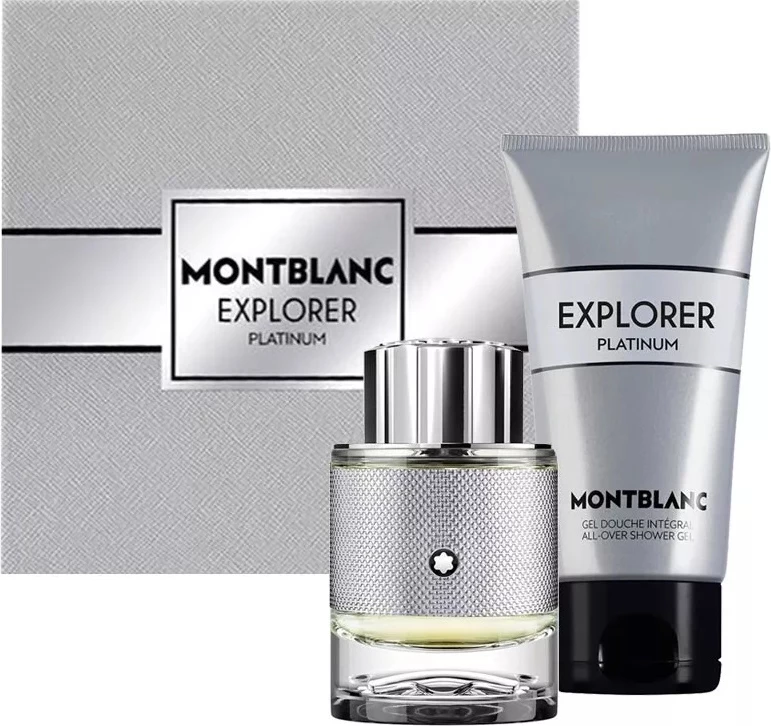 Set Eau de Parfum dhe xhel dushi për meshkuj Mont Blanc Explorer Platinum 60ml + 100ml