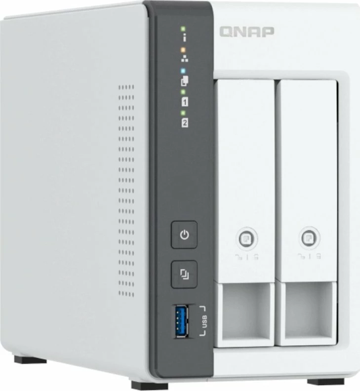 Server fajllash NAS Qnap TS-216G 2-bay 4GB DDR4 2.5GbE pa disqe, bardhë/gri