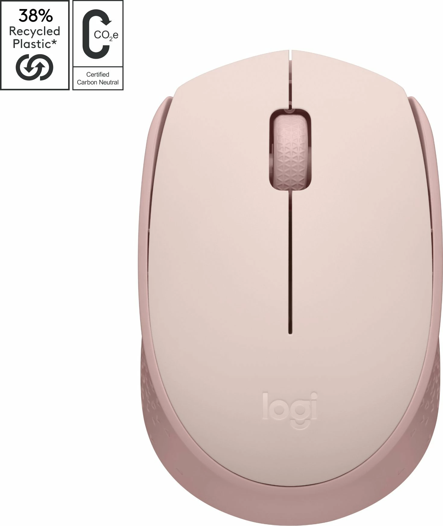 Maus Logitech M171 (910-006865) pa kabllo 2.4GHz 1000 DPI me marrës USB, rozë