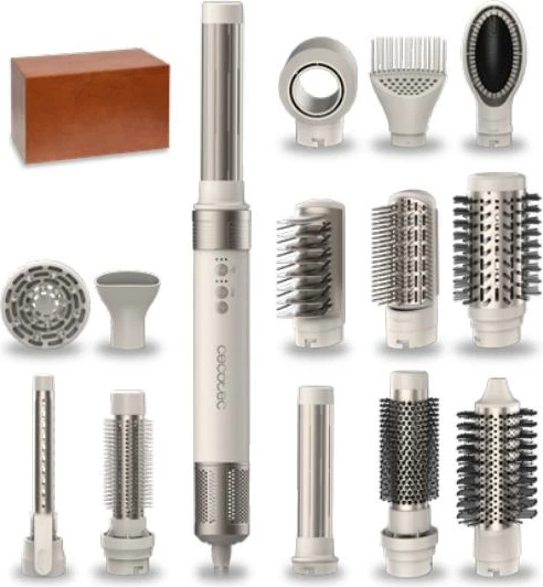 Stilues flokësh Cecotec Cerami Care 14in1 AirGlam, 1400w, Champagne