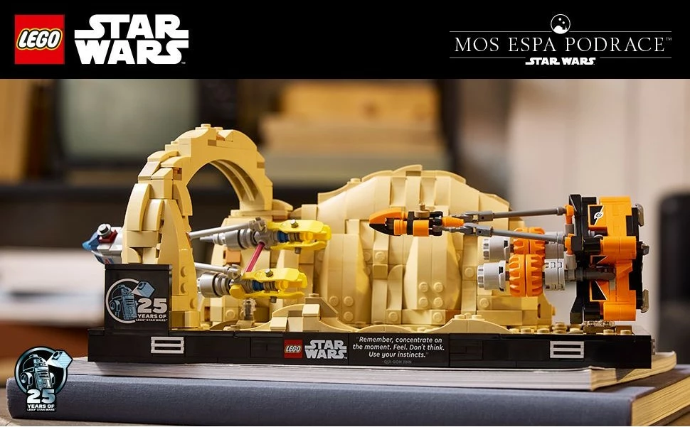 Set ndërtimi LEGO Mos Espa Podrace Diorama, 718 pjesë, shumëngjyrësh