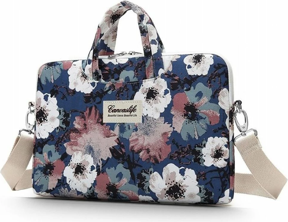 Çantë laptopi Canvaslife Briefcase 15-16", blu e bardhë