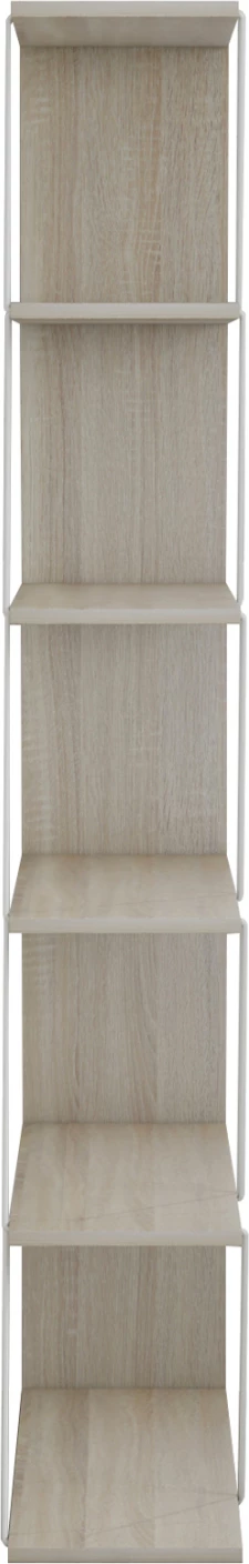 Raft librash MINI TARS FH2241.11 melaminë sonoma-shufra metali të bardha 65x22-24x146H cm