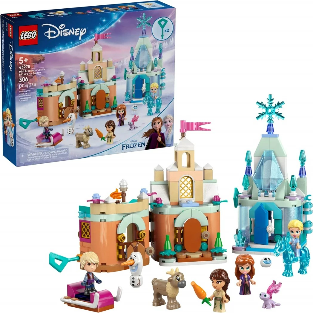 Set lodrash LEGO Disney 43278 Mini Arendelle Castle & Elsa's Ice Palace, 306 pjesë