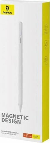 Stilus Baseus Smooth Writing 2 Lite 130mAh, për iPad, karikim USB-C, Palm Rejection, i bardhë, set me majë rezervë + kabllo