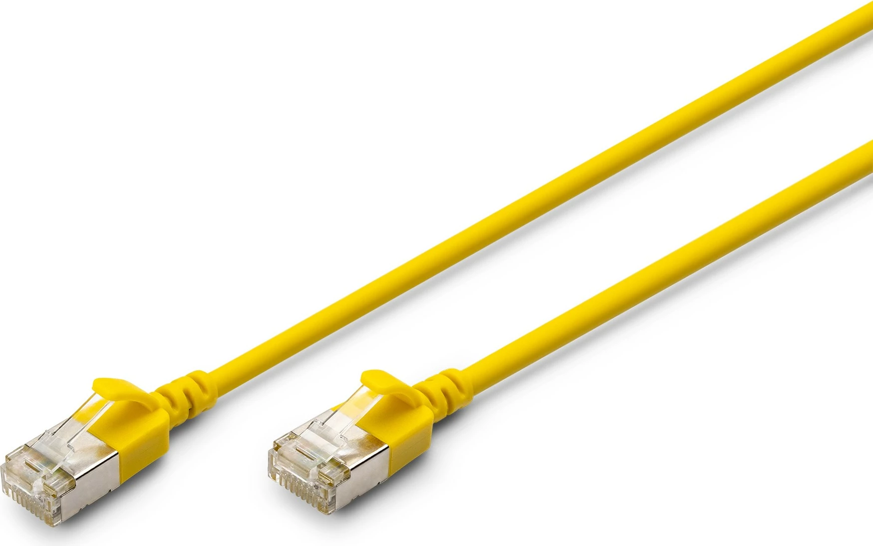Kabëll rrjeti Digitus Cat6a F/FTP Slim 0.3m, RJ-45, 10 Gbit/s, verdhë