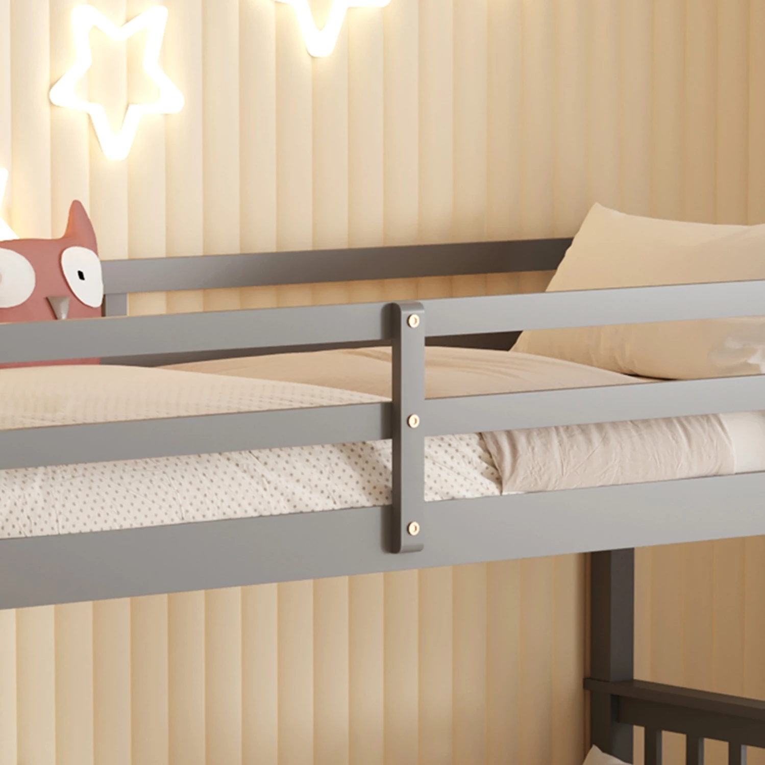 Krevati marinari për fëmijë LANTAI FH682.05 dru pishe ngjyrë gri pa dyshekë 190x90cm