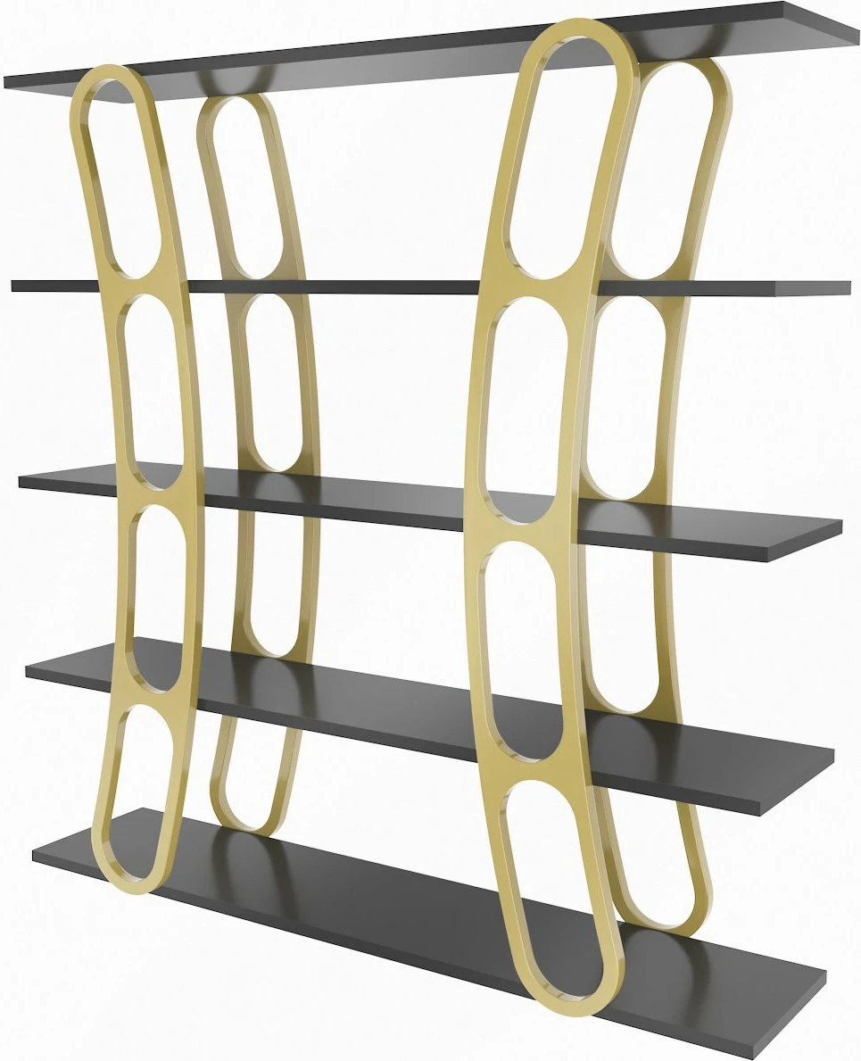 Raft librash Hanah Home, Adar, ngjyrë e zezë dhe ari