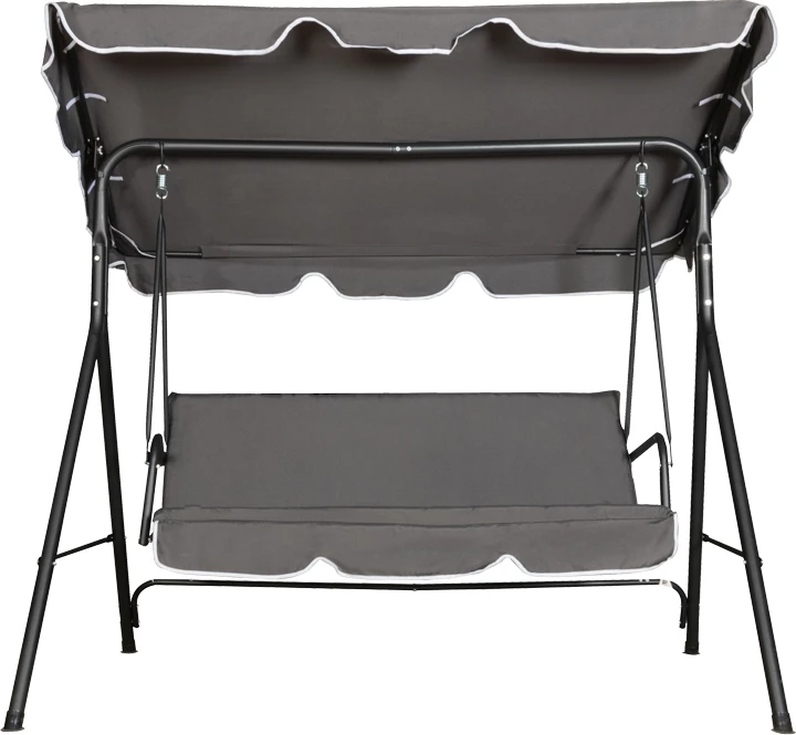 Lëkundëse kopshti Globo, metal i zi, material anthracite, 170x110x153cm