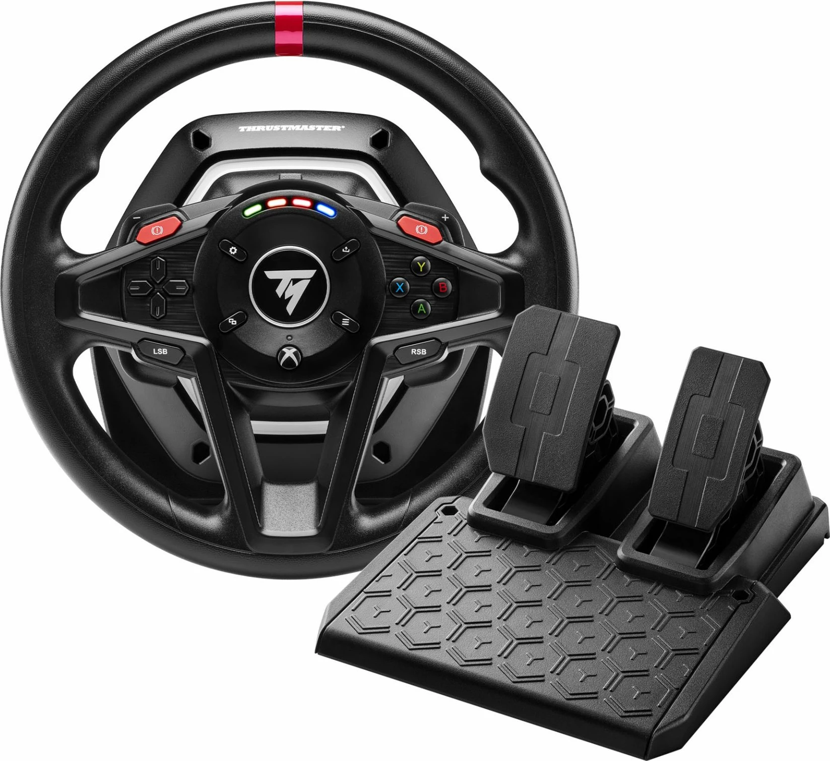 Set timon garash Thrustmaster T128-X Shifter Pack, Force Feedback, për Xbox Series X|S/Xbox One dhe PC, me pedale + TH8S shifter 8 shpejtësi, i zi
