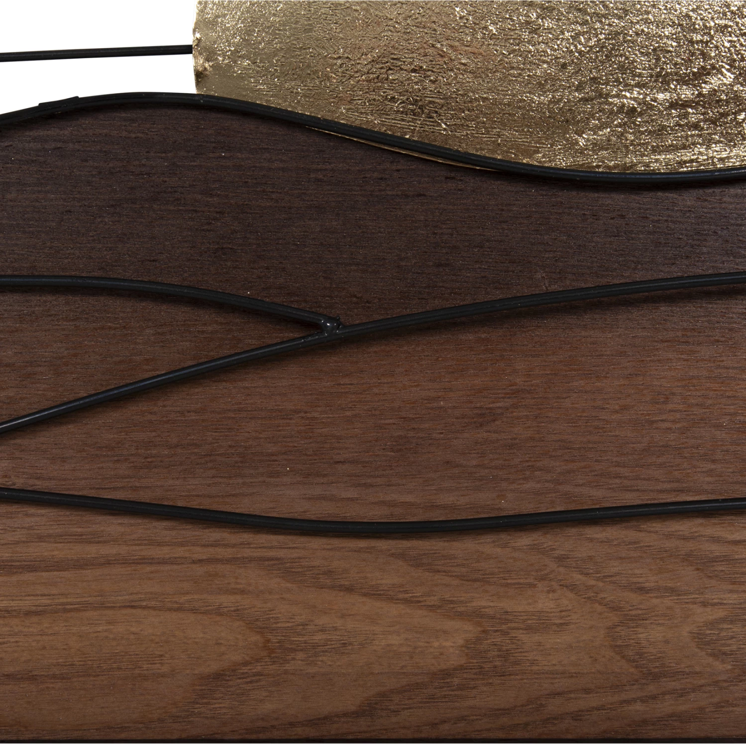 Dekor për mur FH4219 ngjyra druri natyrale-metal i zi 117x3x50H cm