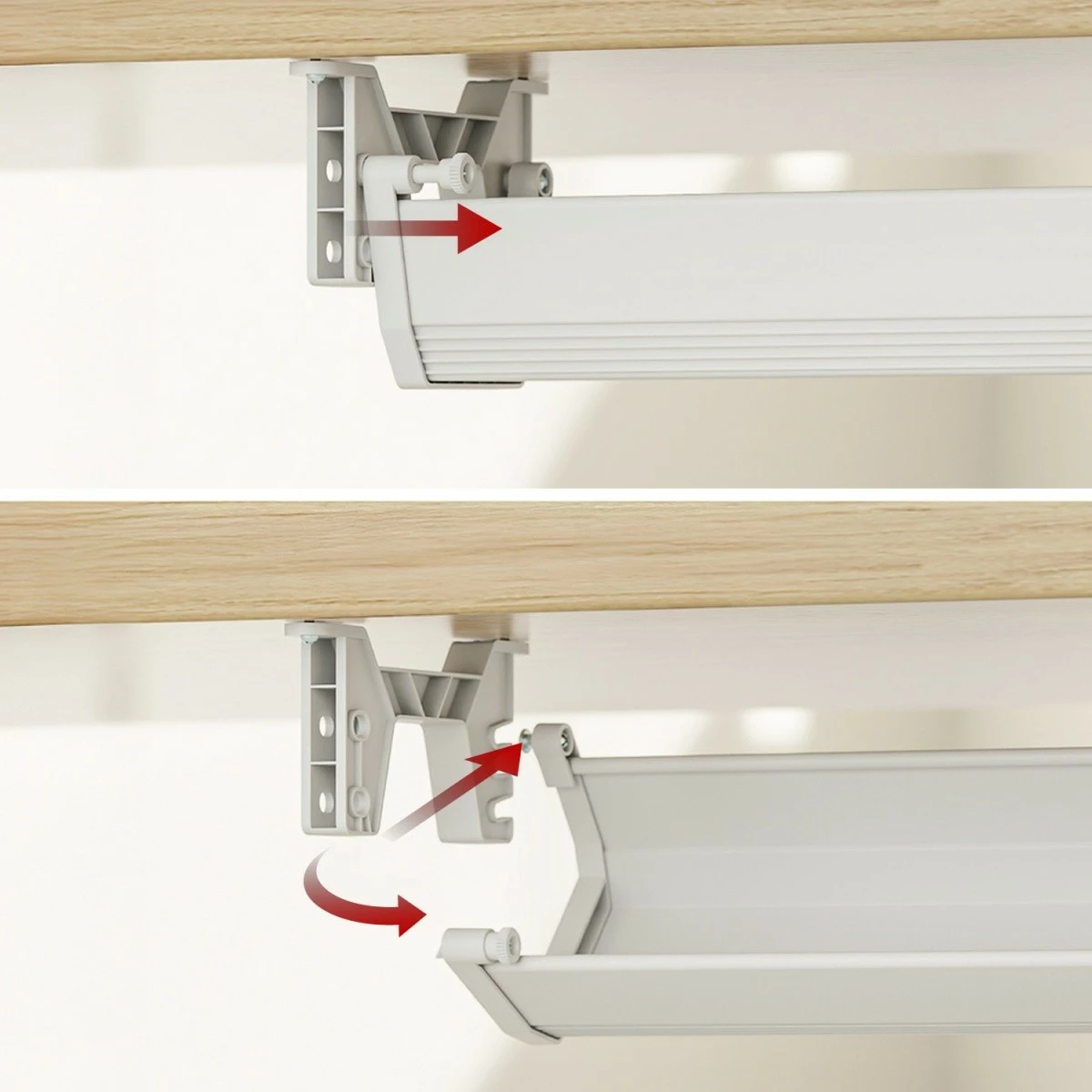 Organizues kabllosh Maclean MC-106W, nën tavolinë, i bardhë