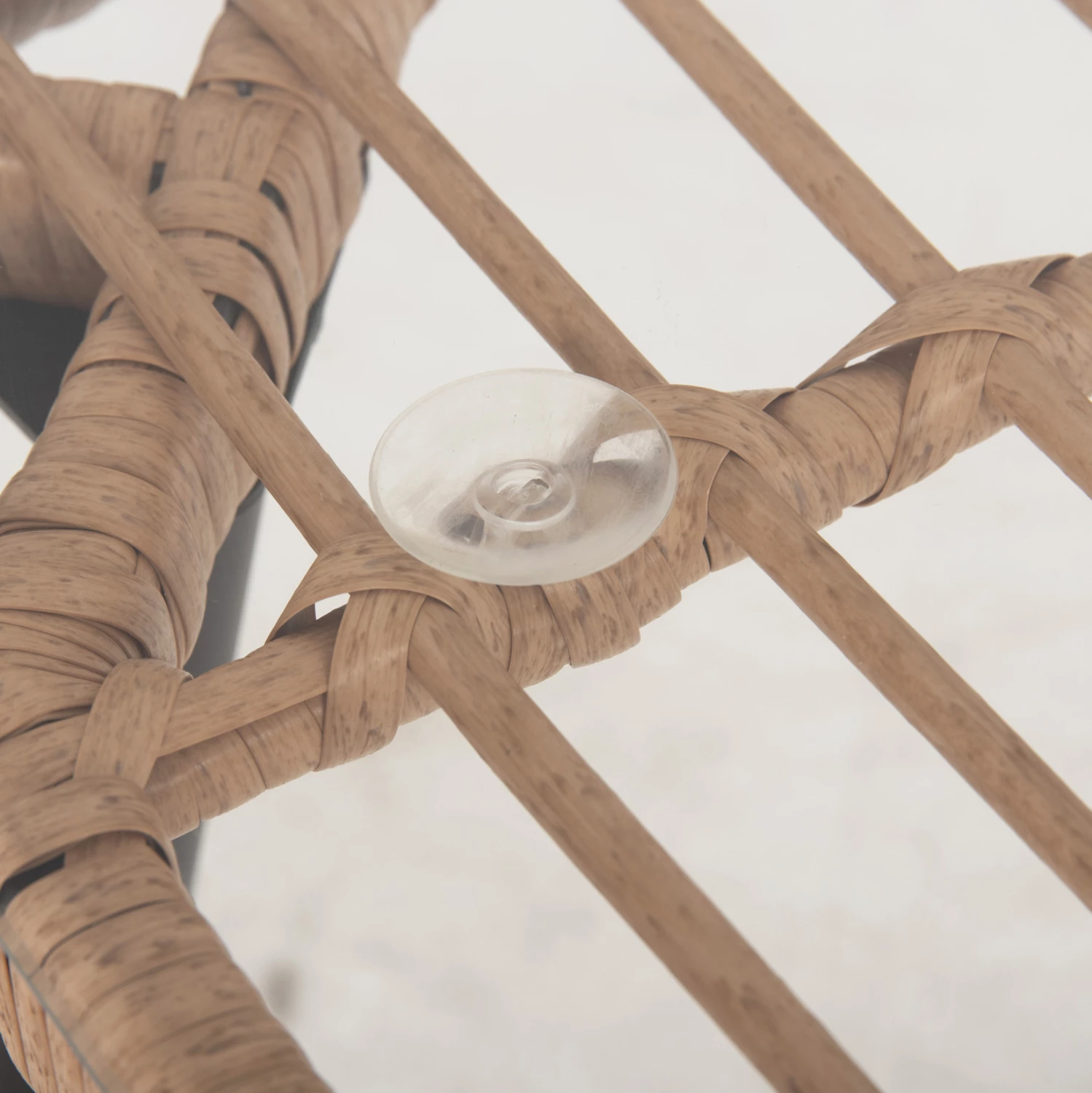 Tavolinë drejtkëndore për ngrënie, ALLEGRA, FH5537.11, metal i zi, ratan natyral, 139,5x79,5x73H cm