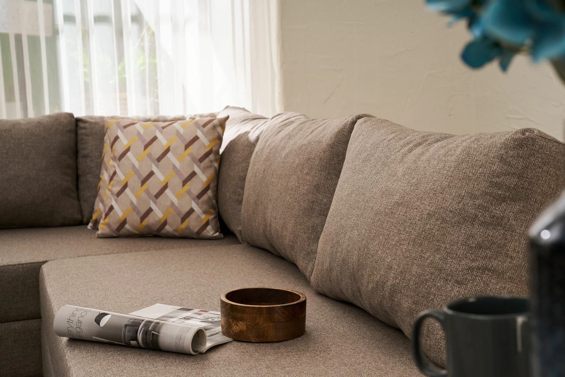 Kënd-sofë krevati Atelier del Sofa, Aly Arzilla, kënd i djathtë, ngjyrë kafe