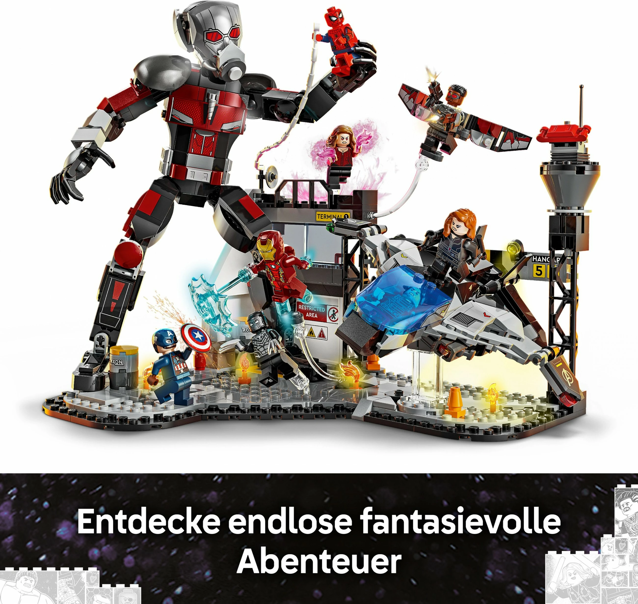 Set ndërtimi LEGO Super Heroes Marvel Captain America: Civil War, shumëngjyrësh