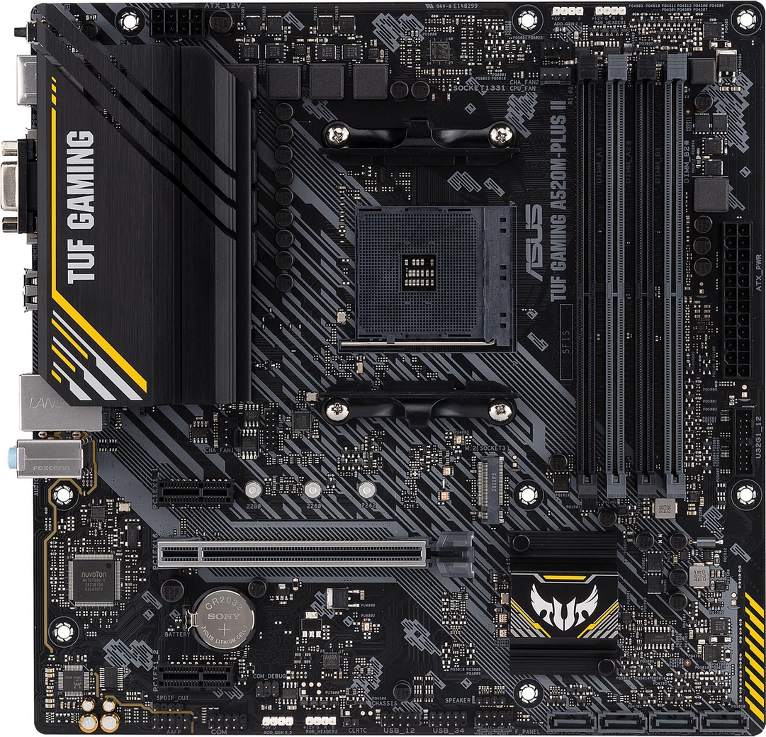 Pllakë amë Asus TUF GAMING A520M-PLUS II 90MB17G0-M0EAY0, AM4, chipset A520, mATX, DDR4, e zezë