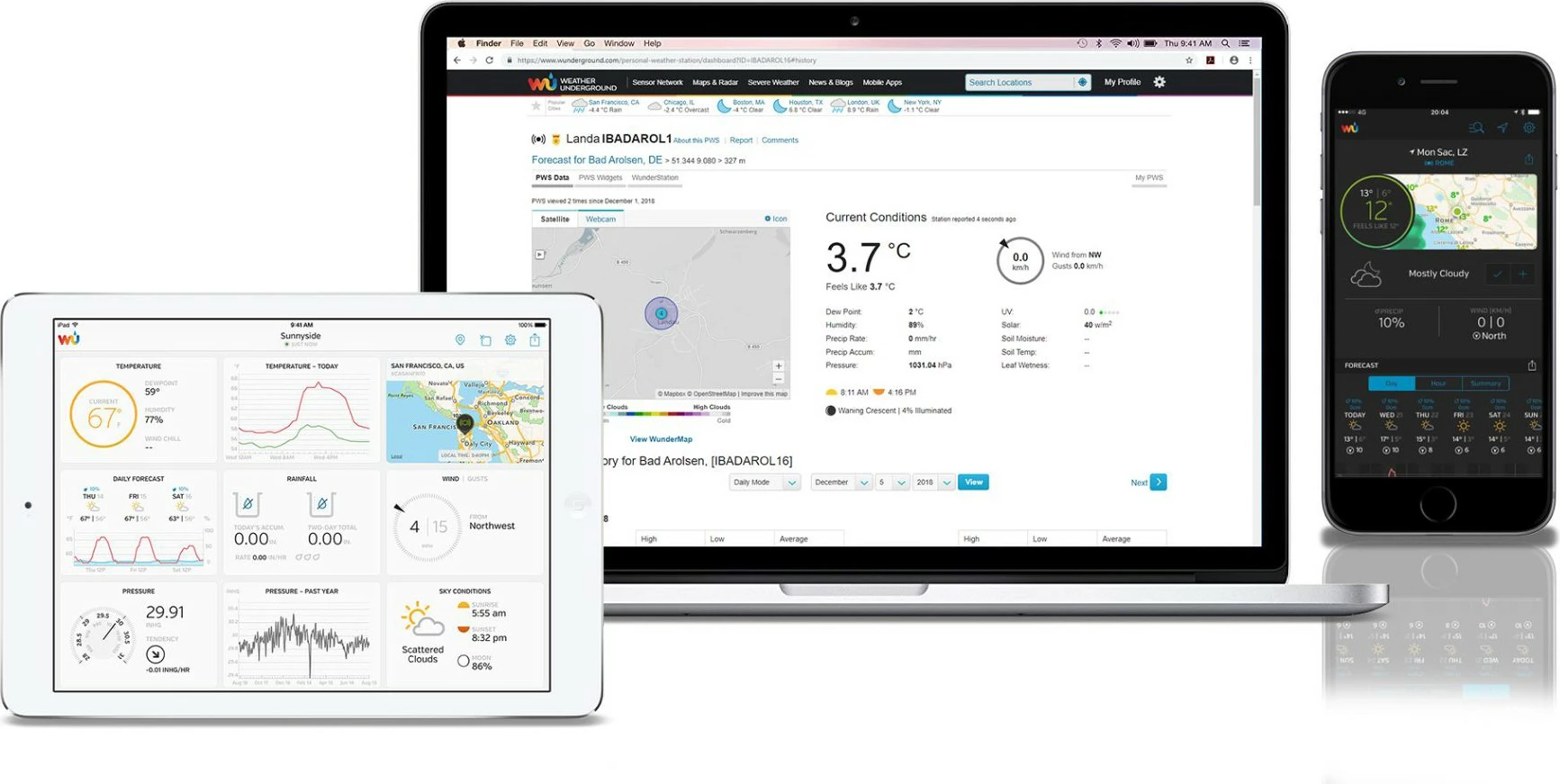 Stacion moti Bresser Wetter Center 5-in-1, WLAN, sensorë profesional, ekran me ngjyra