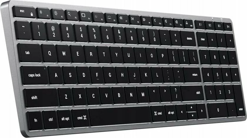 Tastierë Bluetooth Satechi Slim X2 STH119, me ndriçim, numpad, layout US, karikim USB-C, e zezë