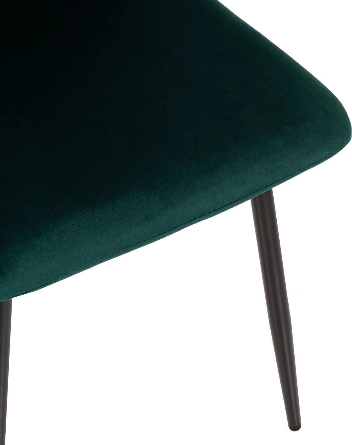 Karrige ngrënieje LATRELL, jeshile cypress, këmbë metalike të zeza, 43x54x88H cm., set prej 4 copë