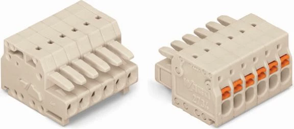 Soket industrial Wago MCS-MINI 2734-110, 10-polësh, hap 3.5 mm, gri e çelët