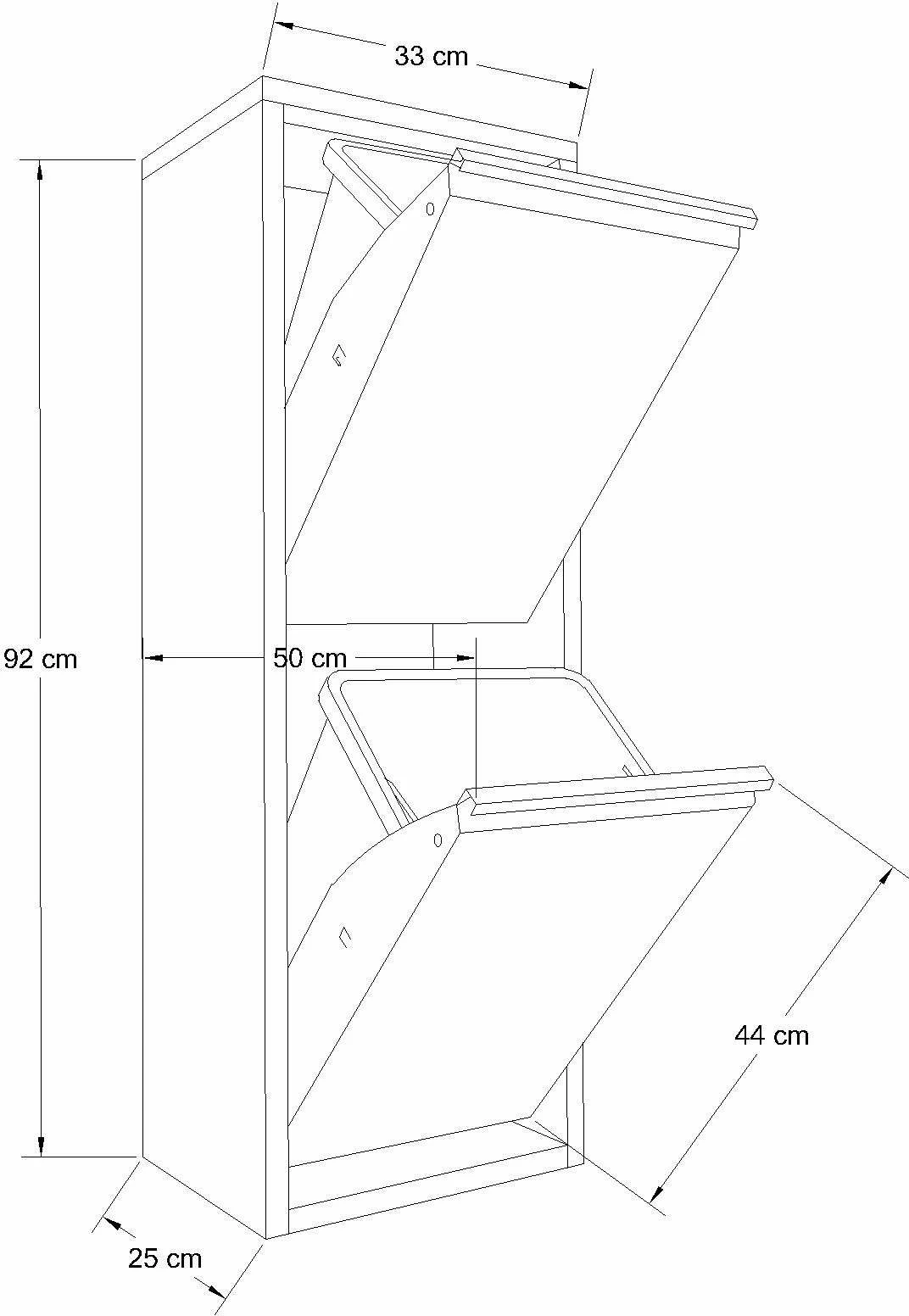 Dollap multifunksional Skye Decor Doplo 2, i bardhë