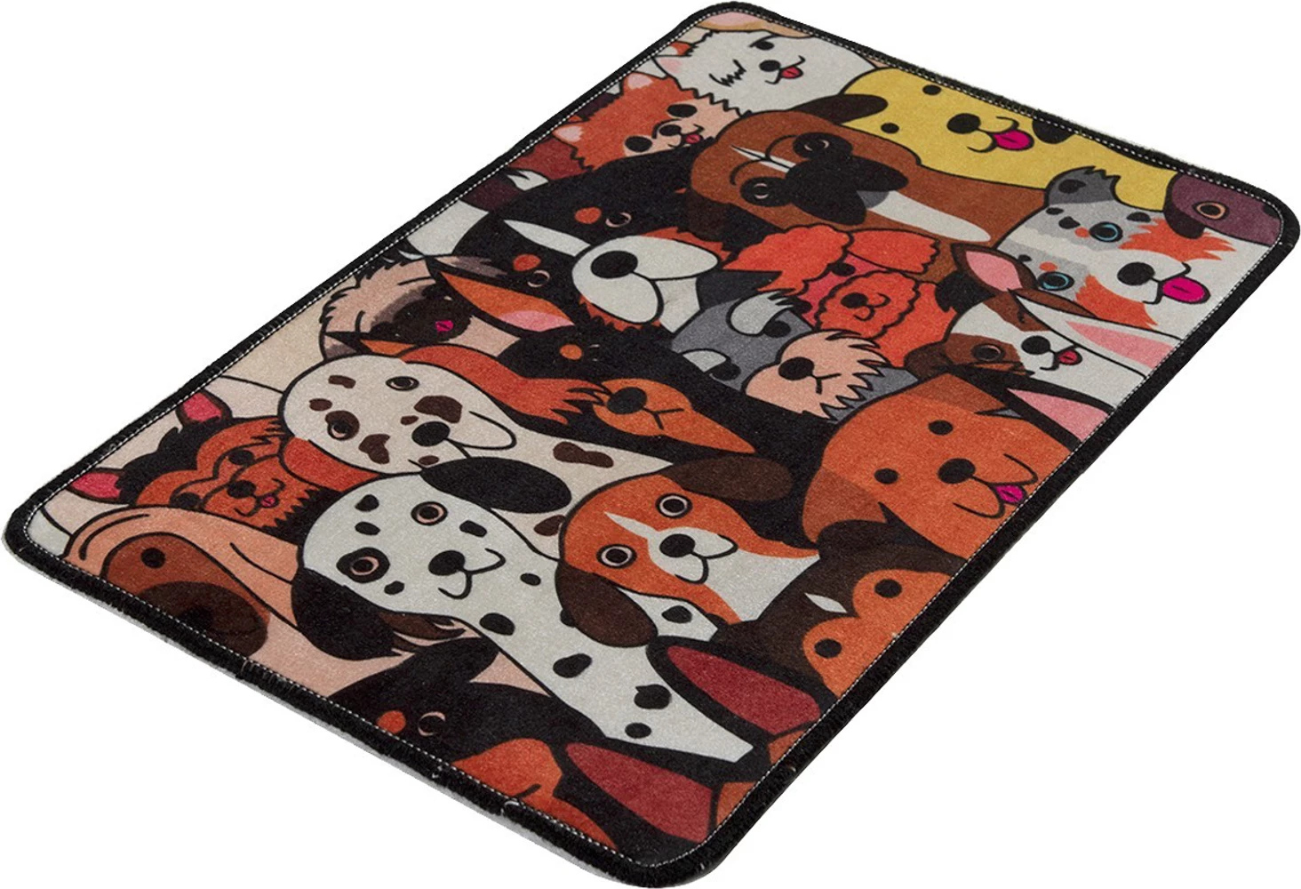 Tapet për banjo, dizajn me qen, shumëngjyrësh, 40x60cm