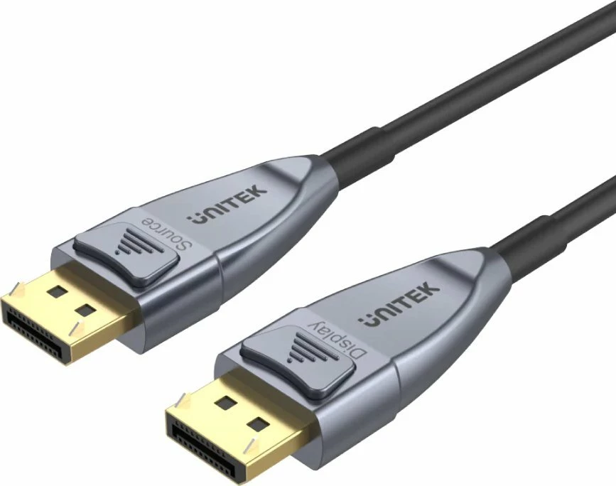 Kabllo DisplayPort Unitek C1618GY 20m DP 1.4 optike 8K@60Hz, gri