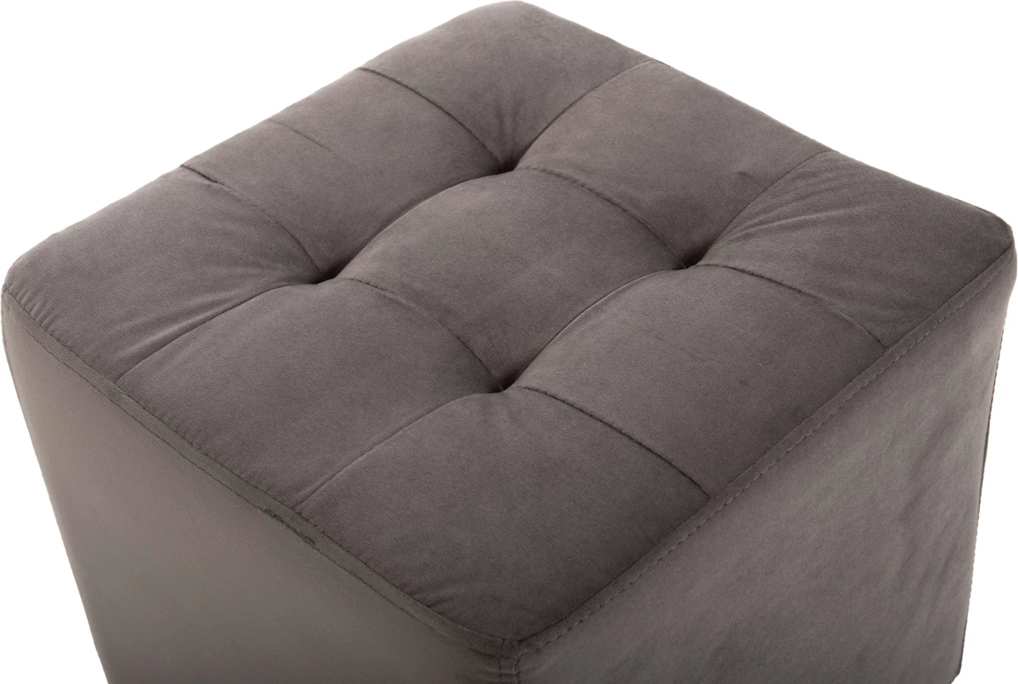 Karrige për bar PUNK, kadife gri, FH264.11, 39x39x36H cm