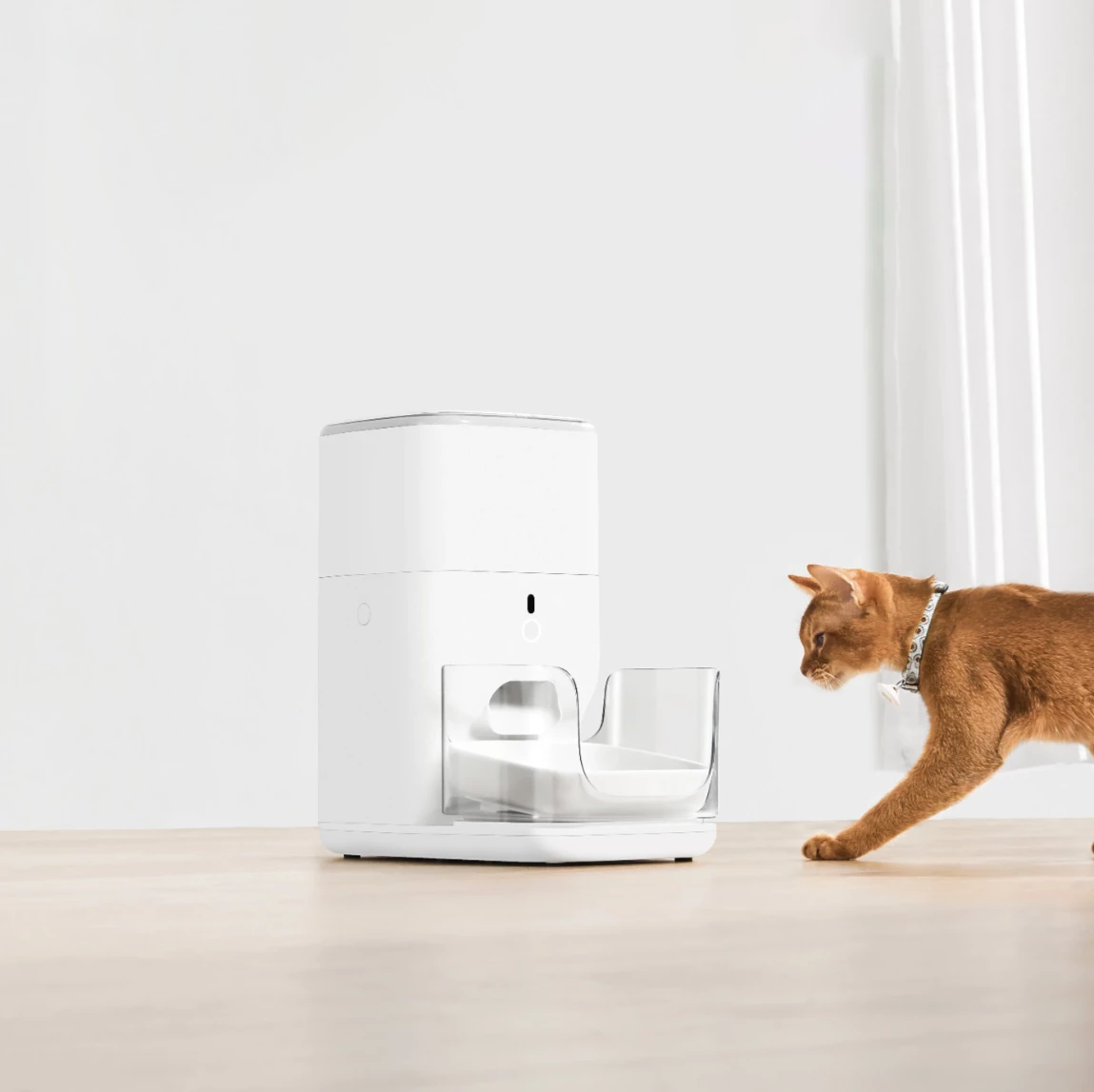 Dispenser smart ushqimi për mace Catlink Fresh 2 Luxury 4L Wi‑Fi, i bardhë, set