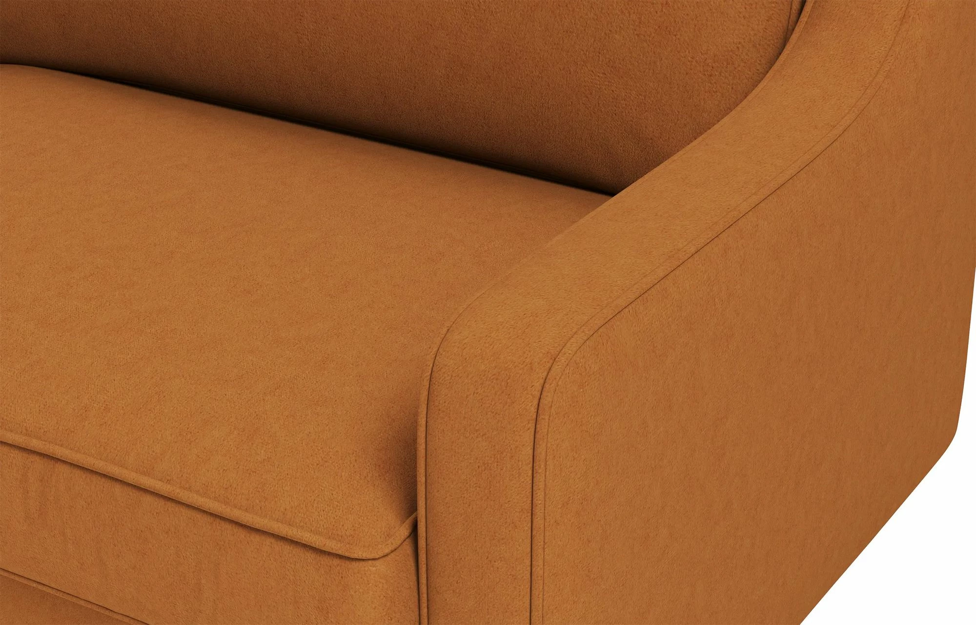 Divan dy ulëshe Atelier del Sofa, Robin 2, karamel, dru arre