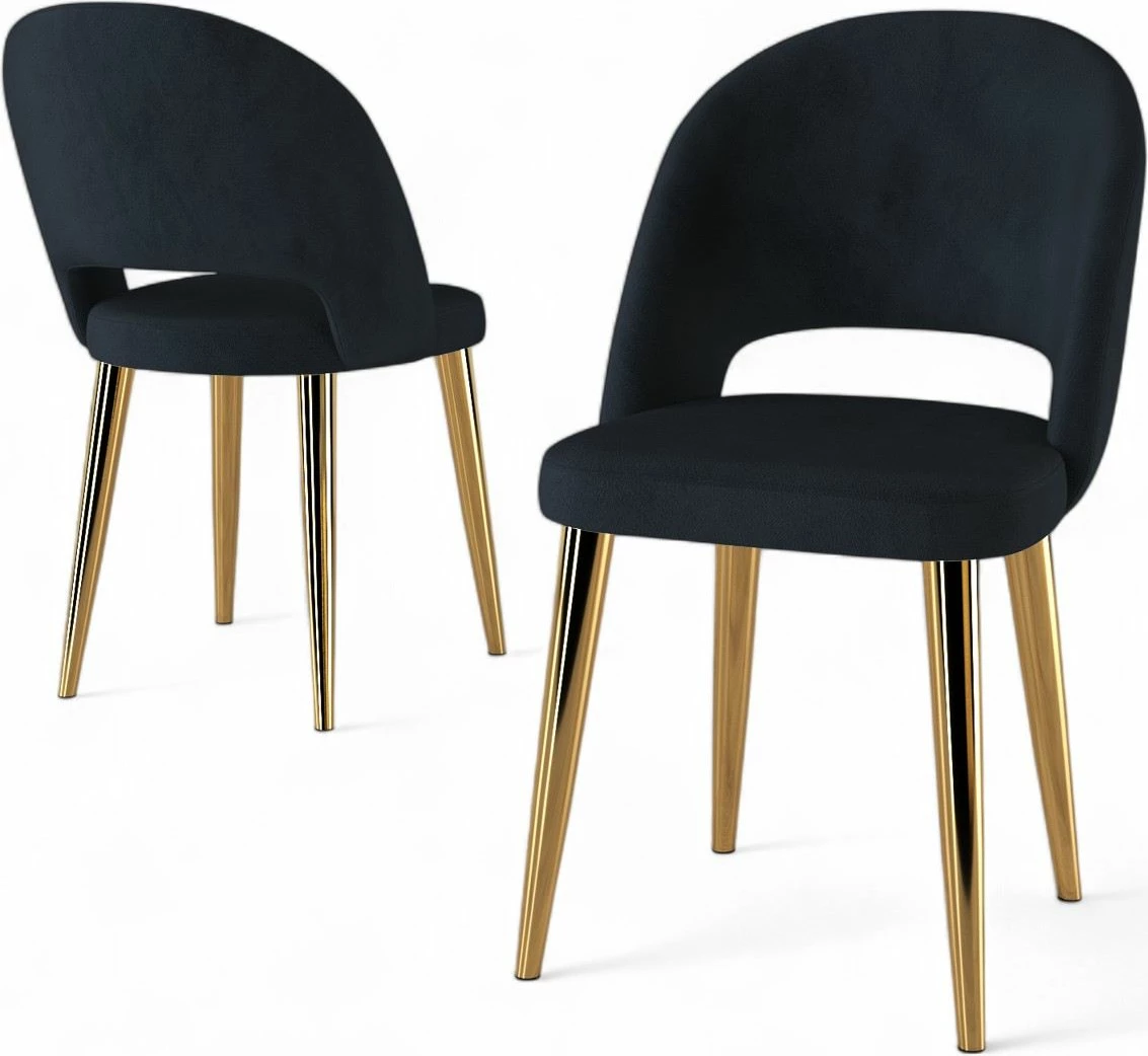 Set karrigesh (6 copë), Hanah Home, Pane, anthracite, gold