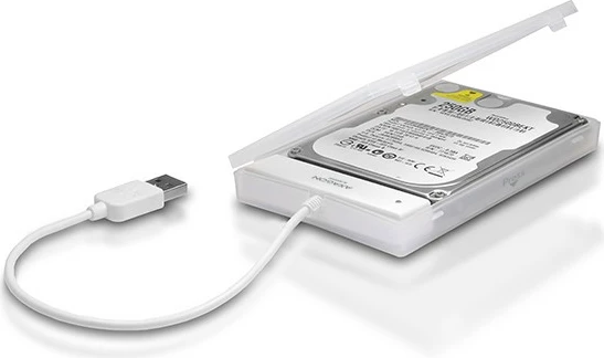 Kasë e jashtme AXAGON ADSA-1S për SSD/HDD 2.5", USB 2.0, e bardhë
