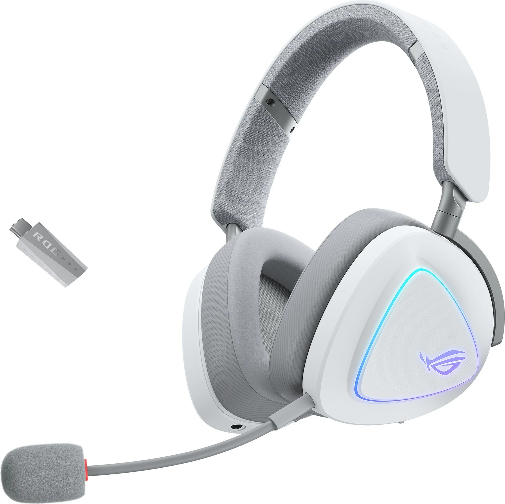 Kufje ASUS ROG Delta II, wireless, e bardhë