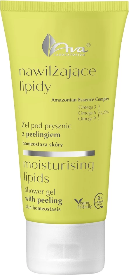 Shower Gel me peeling Ava Laboratorium Moisturizing Lipids për femra 150ml