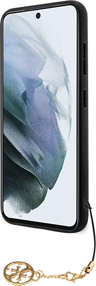 Mbështjellës Guess 4G Charms Collection për Samsung Galaxy A35, i zi