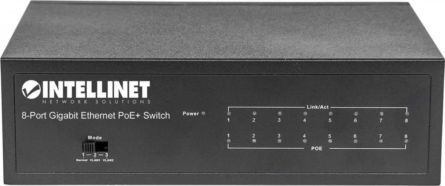 Switch Intellinet me 8 porta Gigabit PoE + VLAN