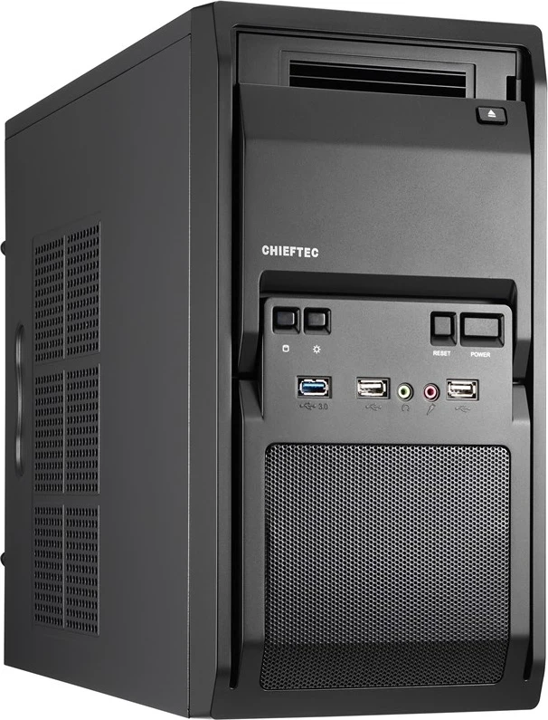 Kasë Kompjuteri Chieftec LT-01B-350GPB, Mini Tower, e Zezë
