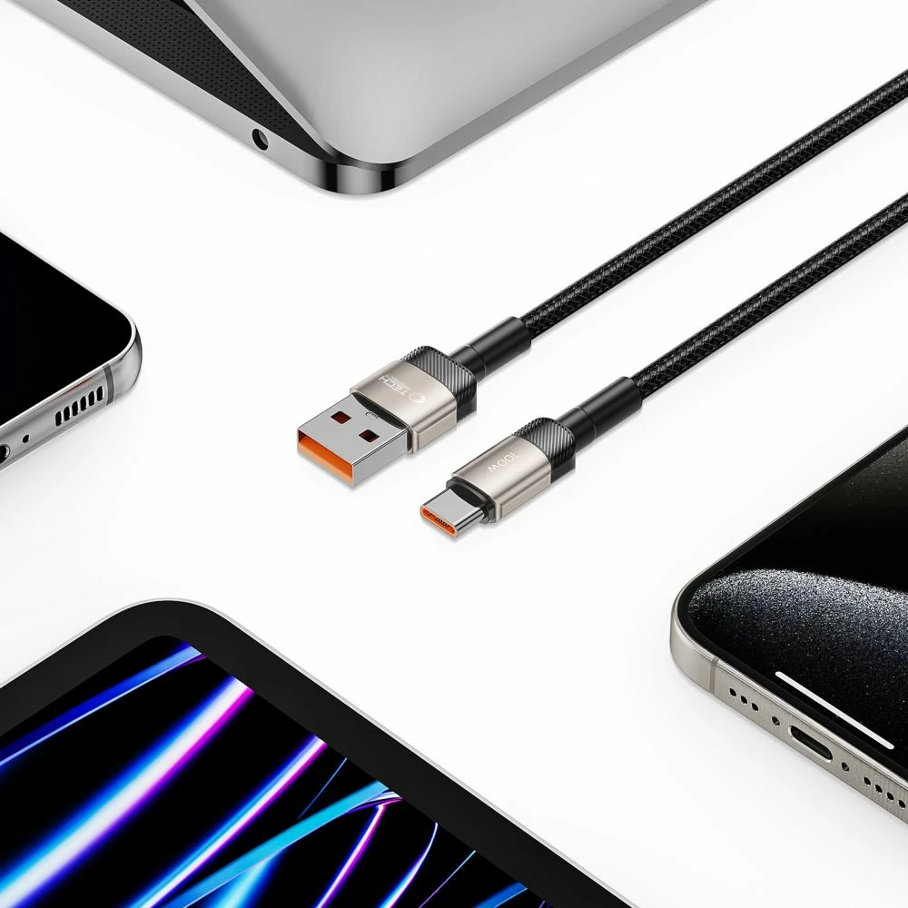 Kabllo Tech-Protect UltraBoost Evo, USB-C në USB-A, 2m, 100W, Titanium