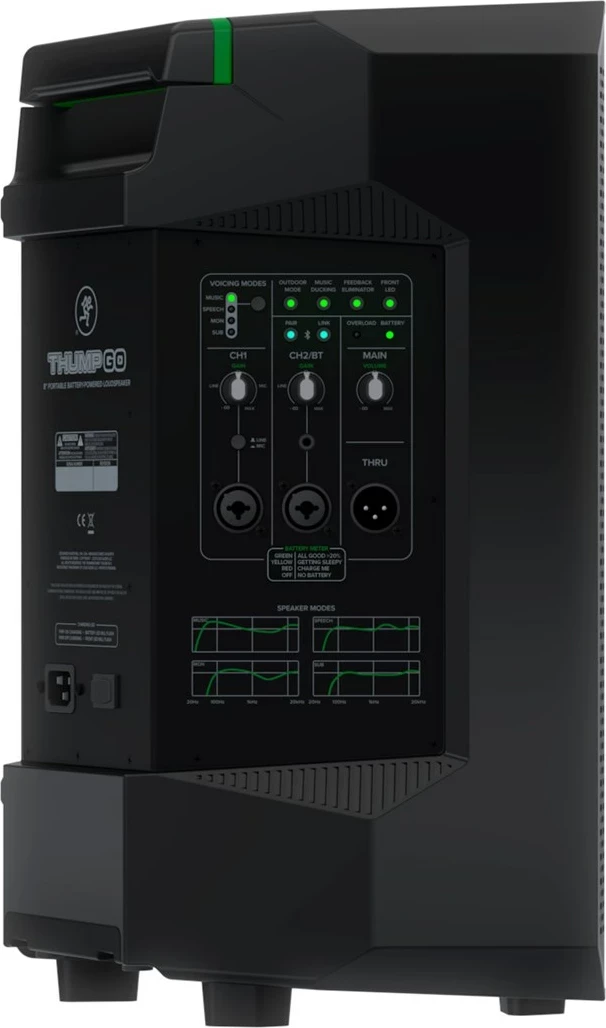 Altoparlant portativ Mackie Thump Go, 8", 200W, me bateri, i zi
